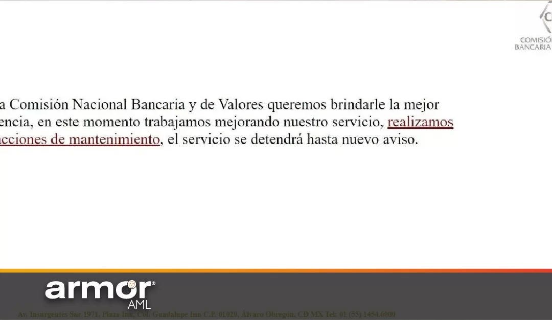 Caos en la CNBV: «se le cae» el sistema de recepción de información de las entidades financieras
